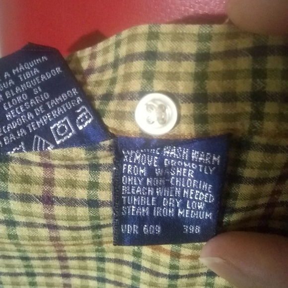 NAUTICA VINTAGE Y2K MENS BUTTON UP PLAID SHIRT - Picture 7 of 7